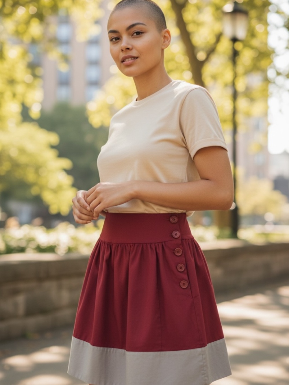 NWT Women's Color Block Skirt
